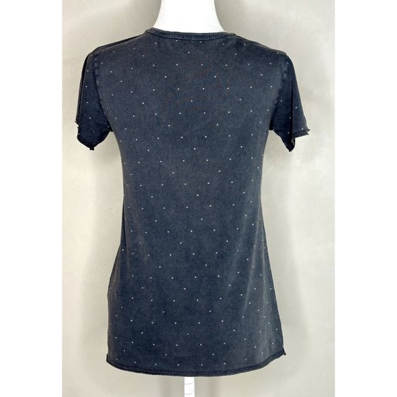 All Saints Women Emelyn V-Neck Stud T-Shirt Top S - Picture 6 of 6